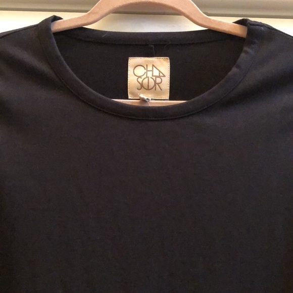 Chaser Quadrablend Crew Neck Bodycon Shirttail Dress M - Picture 5 of 8